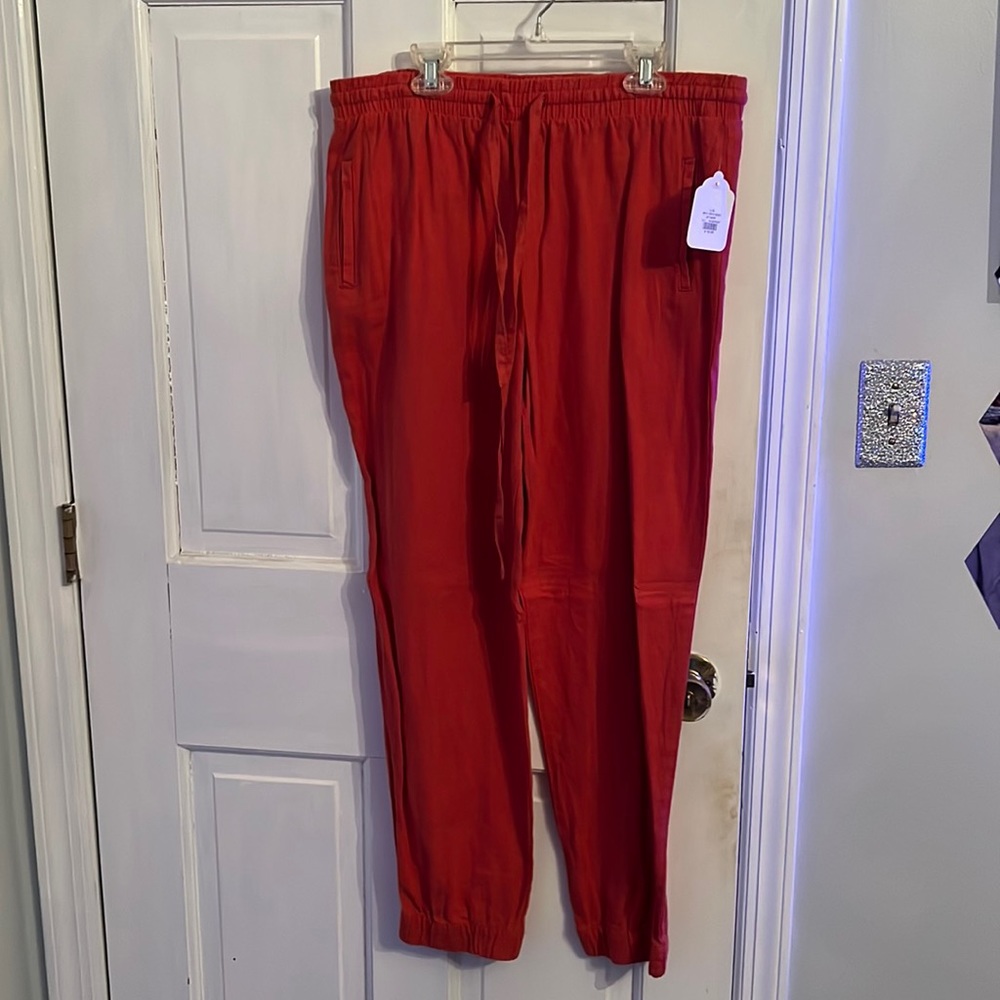 Orange joggers with pockets!